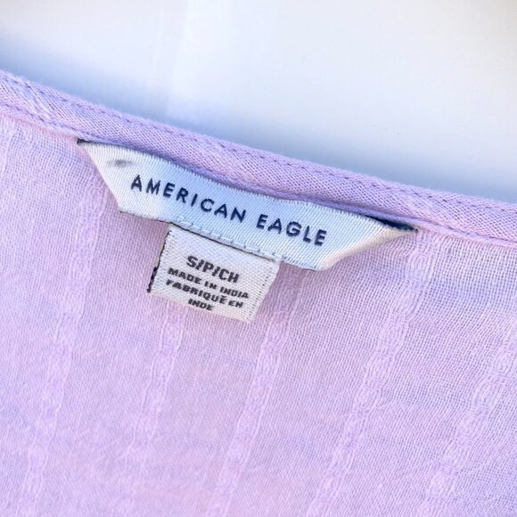 AEO Peplum Boho Balloon Sleeve Wrap Tie Waist boho chic Blouse - Picture 5 of 11